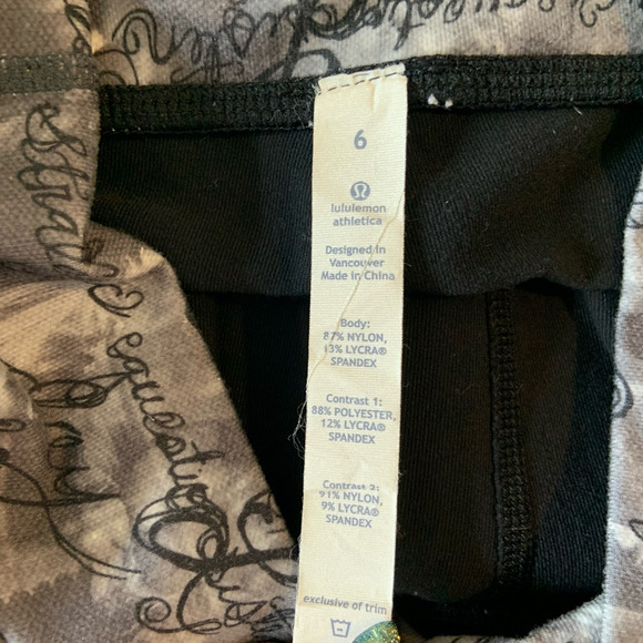 Vintage Lululemon Stirrup Joggers Womens 6 Black Manifesto Yoga Dance Y2K Preppy - Picture 12 of 12